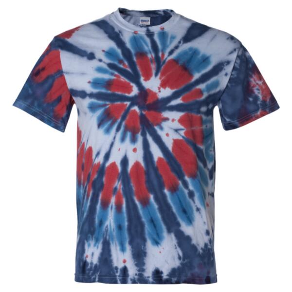 Multi-Color Cut-Spiral Tie-Dyed T-Shirt Thumbnail