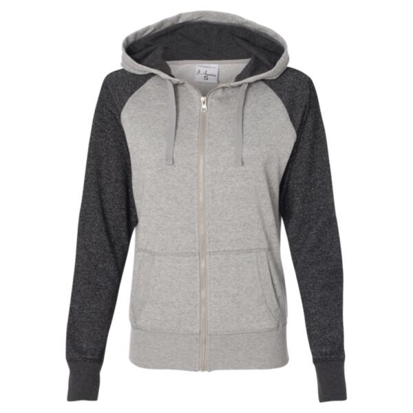 Women’s Glitter French Terry Full-Zip Hooded Sweatshirt Thumbnail
