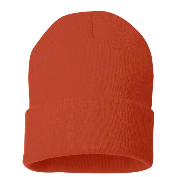 12 Inch Solid Knit Beanie Thumbnail