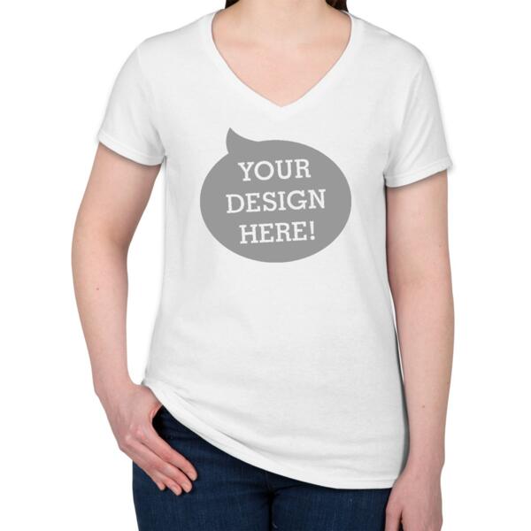 Heavy Cotton Women's V-Neck T-Shirt Thumbnail